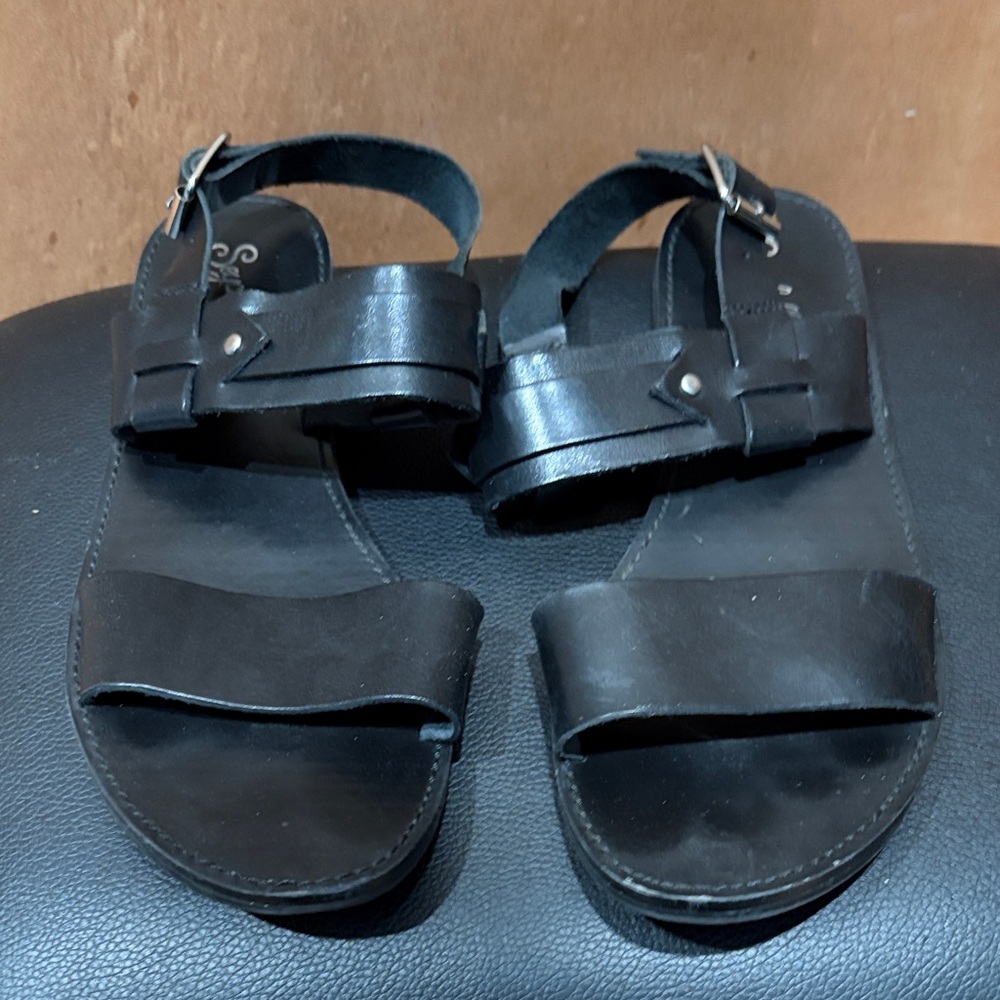 Seychelles Dark Leather Sandals